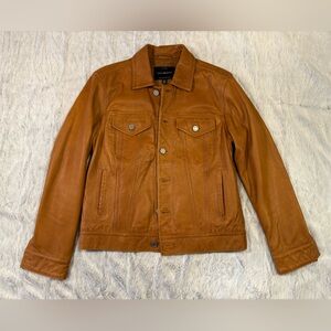 Lucky Brand Women's Tan Leather Jacket